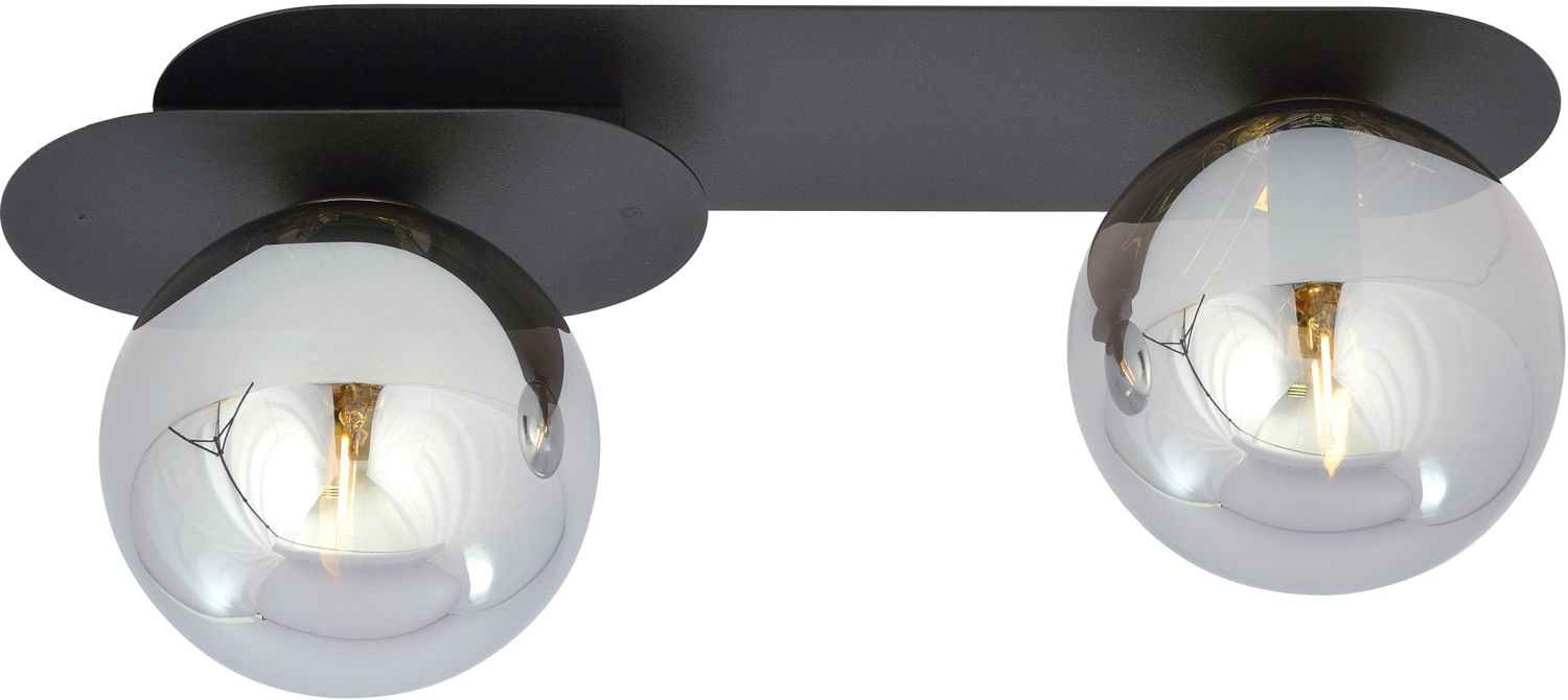 Darmowa Dostawa - Lampa podsufitowa 2x10 W czarna-grafitowa Emibig Plaza 11192