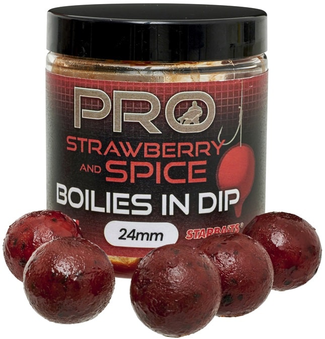 Starbaits Boilies In Dip Pro Strawberry Spice 150g 24mm