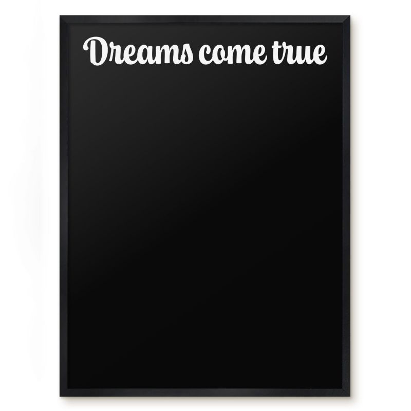 Tablica Magnetyczna Tulup 60x80 cm Dreams come true 6 - Czarna rama Do salonu, sypialni 1 szt.