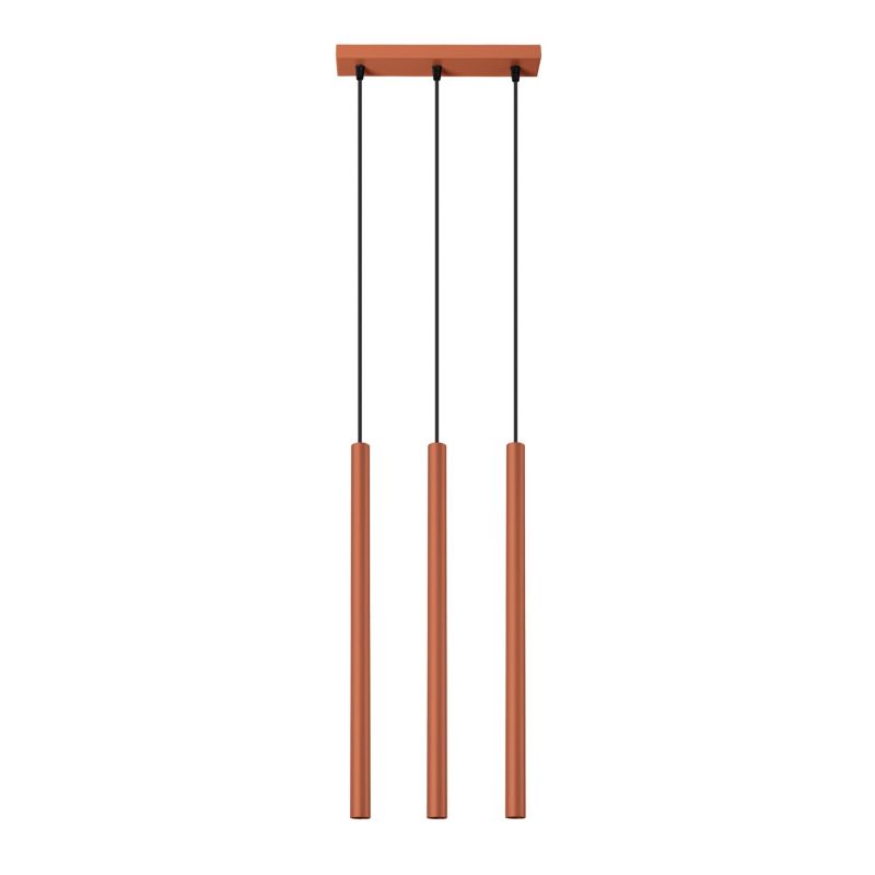 Lampa wisząca Sollux Lighting Pastelo 5143 ochra czerwona nowoczesna 3xG9 x 1 szt.