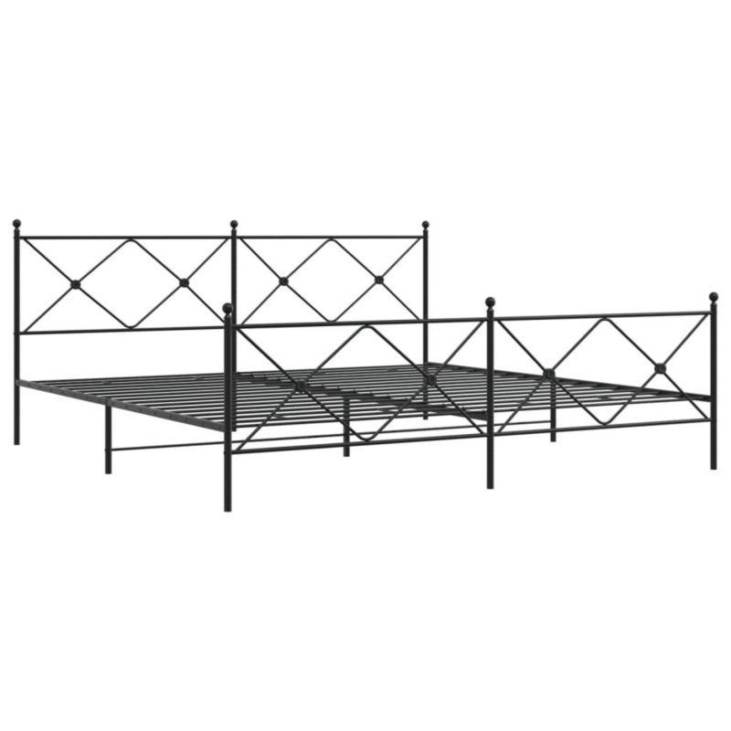 Łóżko metalowe WaszeMeble 193x203 cm czarna WM-376526 1 szt.