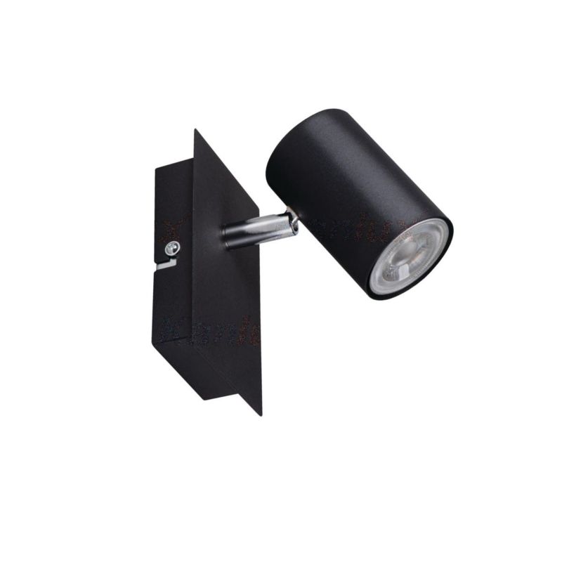 Kinkiet ścienny Kanlux Evalo czarno-srebrny 1 x GU10 x 10W IP20 wym: 12 x 8 x 12 cm - 1 szt.