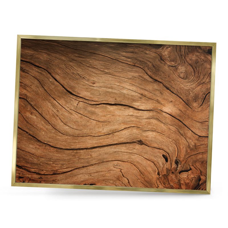 Tablica magnetyczna do salonu ArtPrintCave 80x60 Słój drewna w złotej ramie 1szt