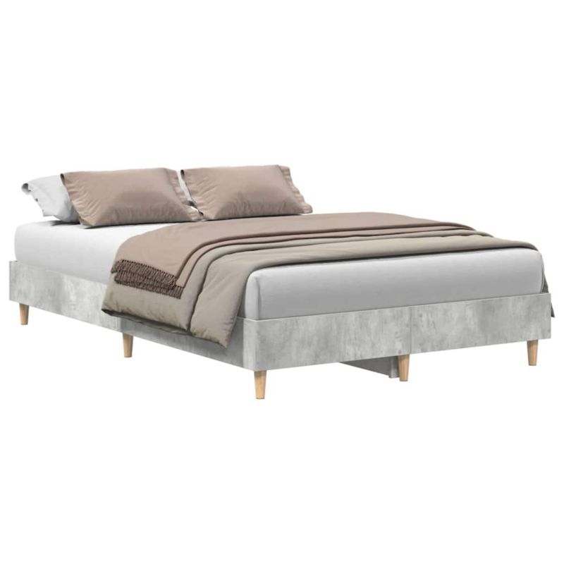 Rama łóżka WaszeMeble 135x190 cm Szarość betonu drewno WM-861069 1 szt.