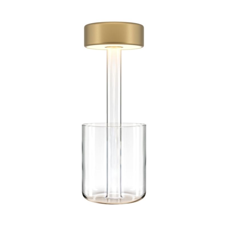 Lampa stołowa Maytoni Ai Collaboration przezroczysto-złota LED 3W 2200K-4000K 120lm IP20 wym: 34.8 x 12 x 12 cm szkło - 1 szt.