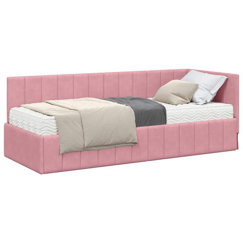 Łóżko WaszeMeble z Materacem 80x200 cm Różowe WM-3393841 1 szt.