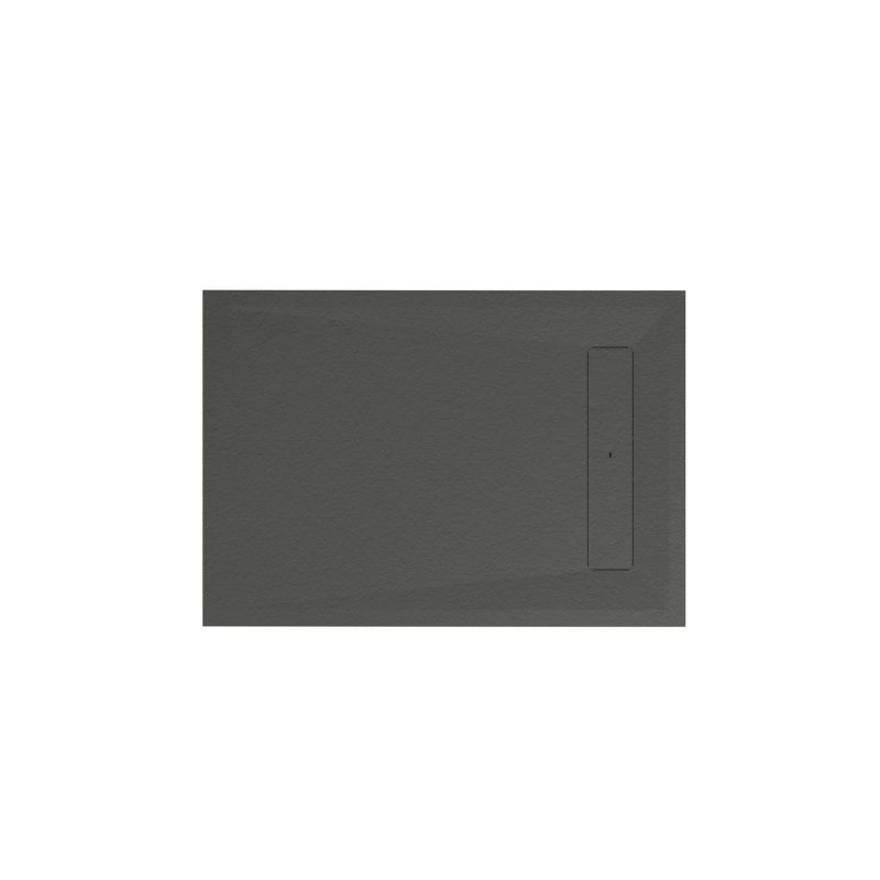 Brodzik konglomeratowy GoodHome Luiro prostokątny 90 x 120 x 3,2 cm czarny