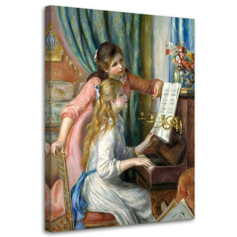 Obraz na płótnie Feeby Dziewczęta przy pianinie - A. Renoir reprodukcja 60x90cm 1szt