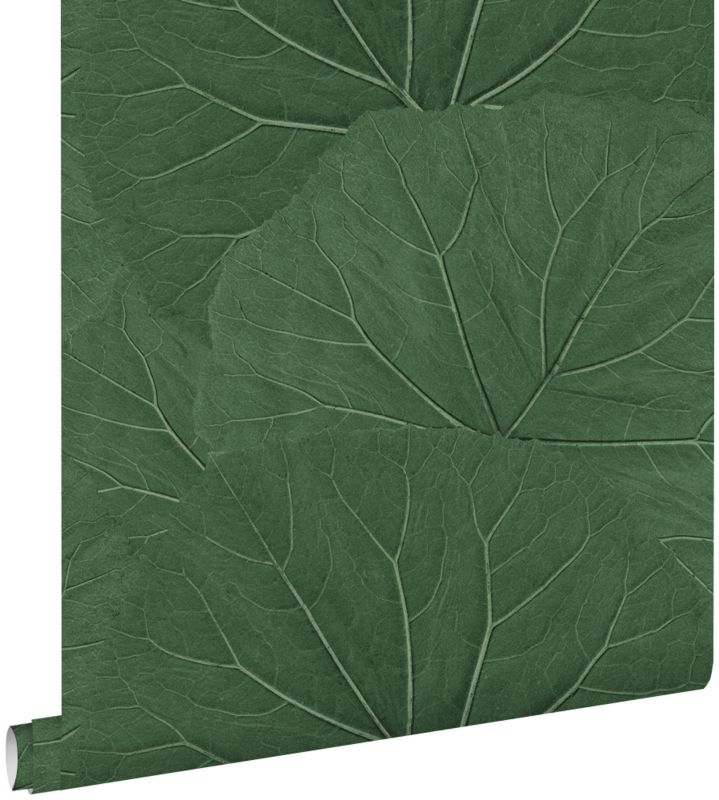 Tapeta ESTAhome duże liście ciemnej zieleni 53 cm x 10.05 m - 1 rol.