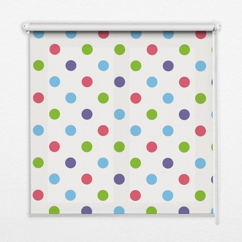 Roleta Okienna Tulup 100x180 cm Kolorowe Kropki Montaż do ściany/sufitu 1 szt.