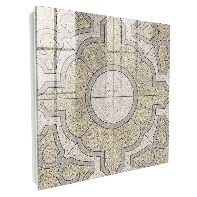 Wieszak Na Klucze Zamykany Tulup 30x30 cm Elegancka mozaika - Biała - Otwierana na prawo 1 szt.