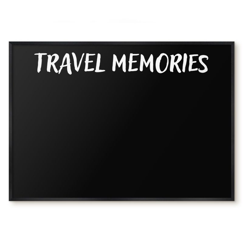 Tablica Magnetyczna Do Sypialni Tulup 100x70 cm Travel memories 5 - Czarna rama Do salonu, sypialni 1 szt.
