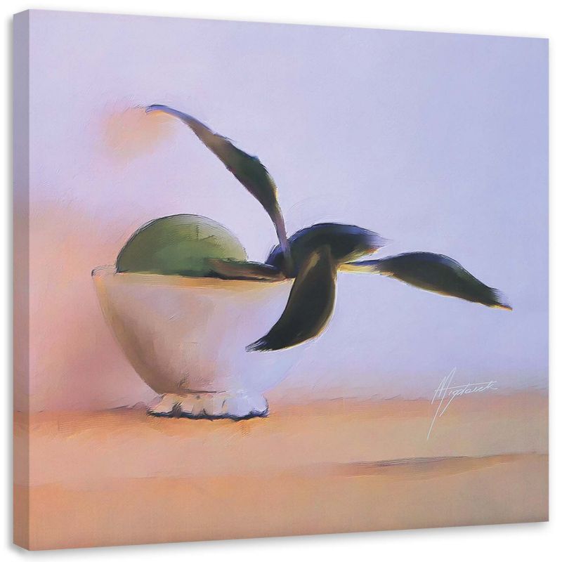 Obraz na płótnie Feeby Owoce w misce na stole 20x20cm 1szt