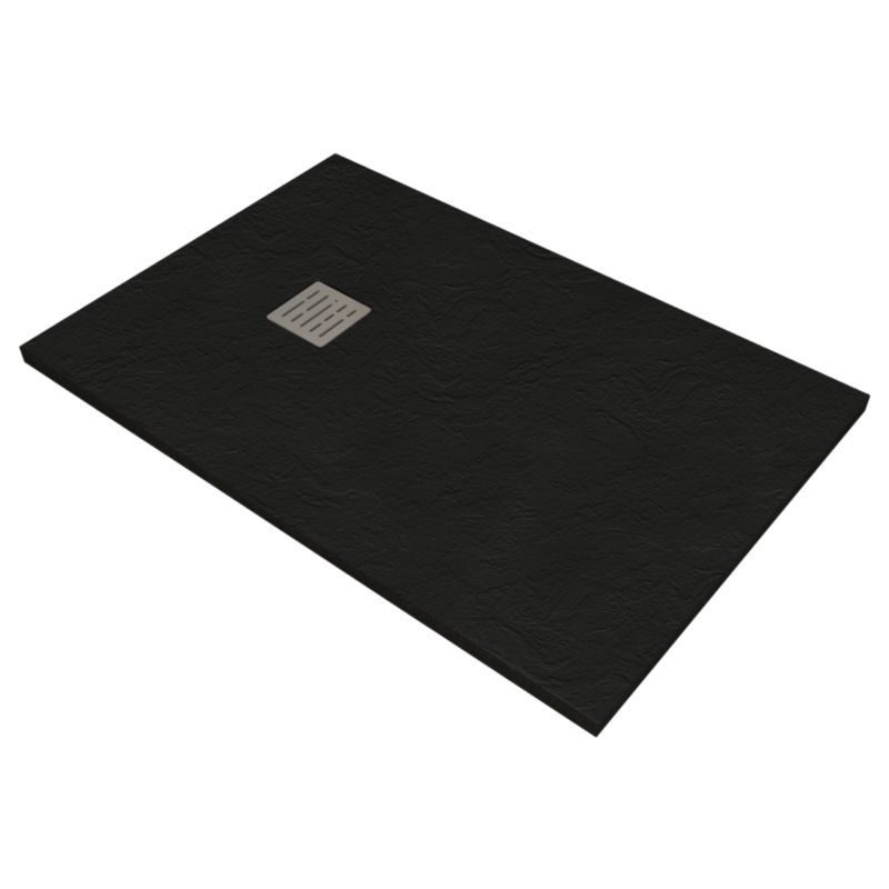 Brodzik akrylowy Schedpol Brica Black Stone prostokątny 70x100x3,5 cm 1 szt.
