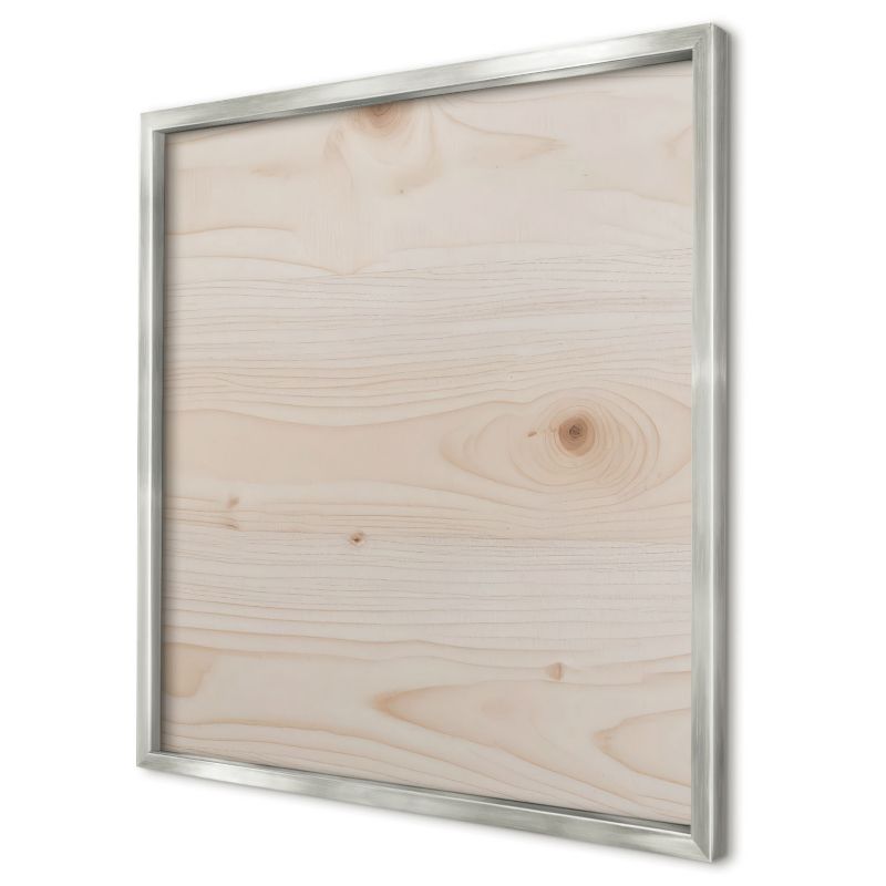 Ozdobna tablica magnetyczna Wallfluent 50x50 Drewniany wzór w srebrnej ramie 1szt