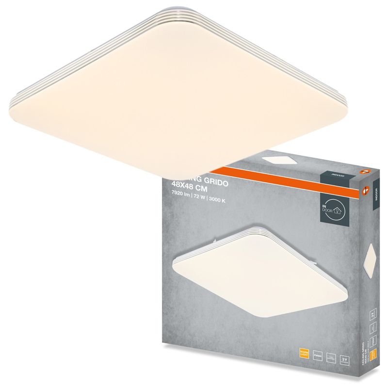 Plafon Osram Grido Lampa Sufitowa Plafon LED 72W 5040lm 3000K Kwadratowy Biały 1 szt.