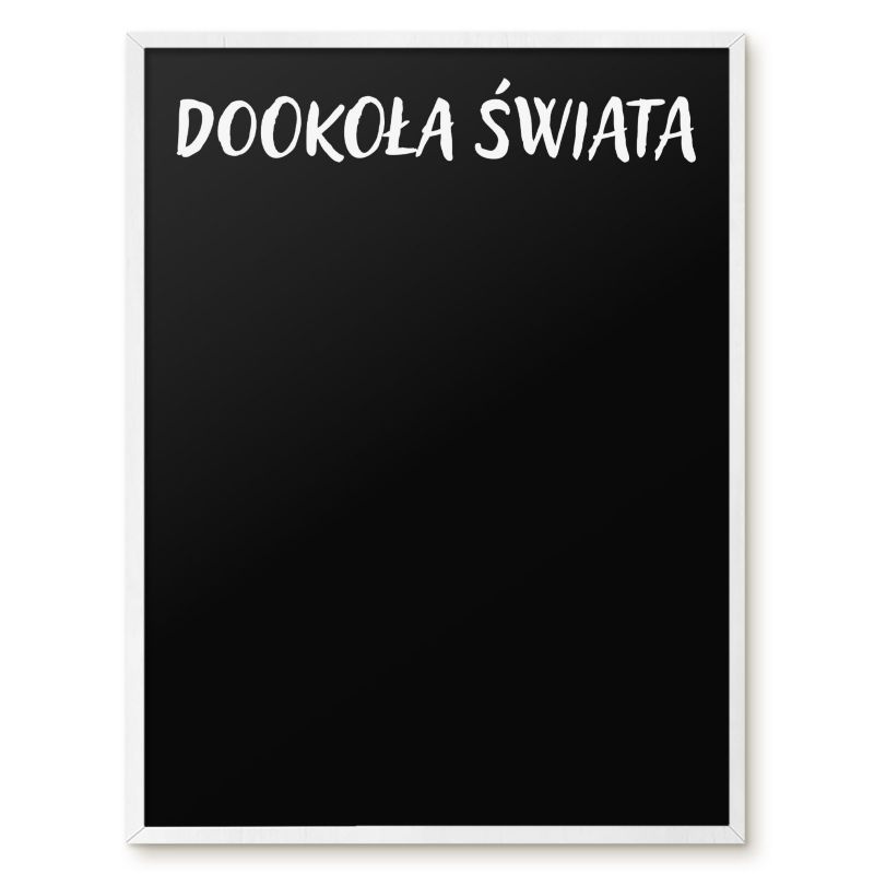 Tablica Na Magnesy Tulup 60x80 cm Dookoła świata 5 - Biała rama Do salonu, sypialni 1 szt.