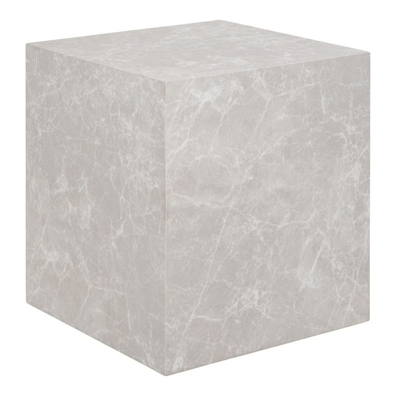 Stolik kawowy kwadratowy Prague INTESI szary marmur nowoczesny 40x40 cm do salonu 1 szt.