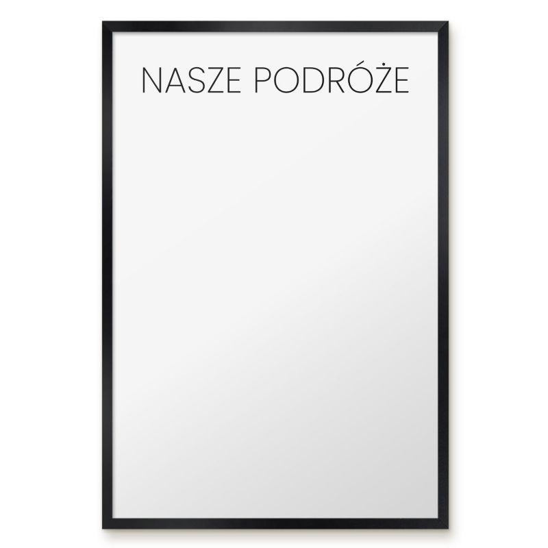 Tablica Na Magnesy Z Wakacji Tulup 40x60 cm Nasze podróże 3 - Czarna rama Do salonu, sypialni 1 szt.
