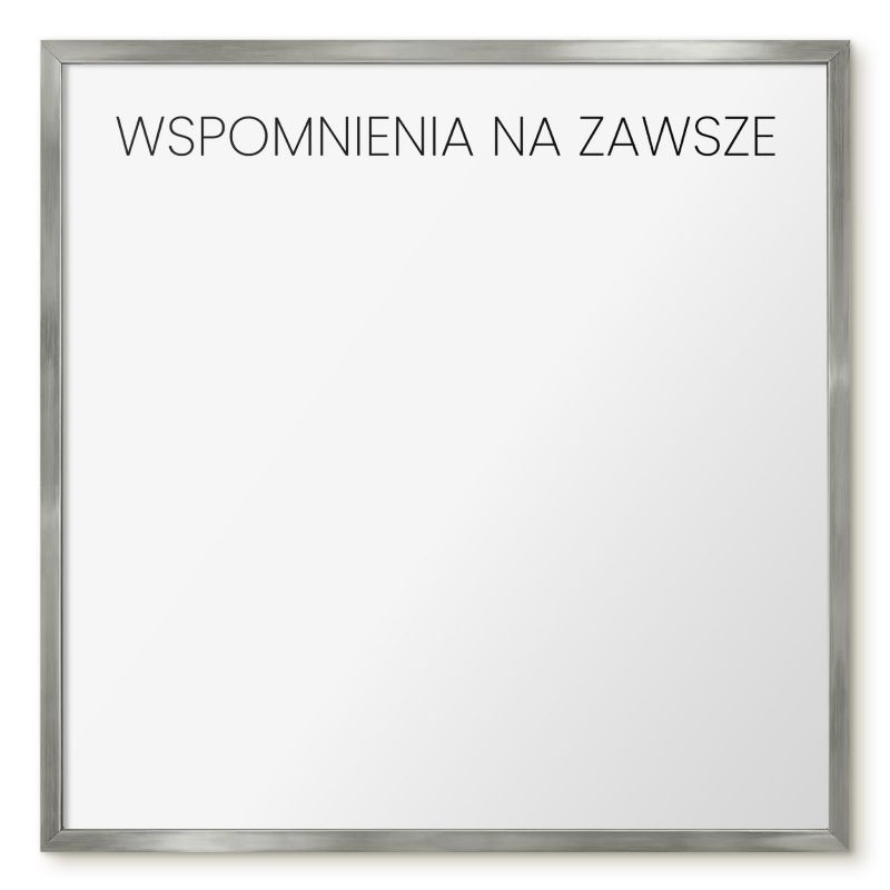 Tablica Do Magnesów Tulup 50x50 cm Wspomnienia na zawsze 3 - Srebrna rama Do salonu, sypialni 1 szt.
