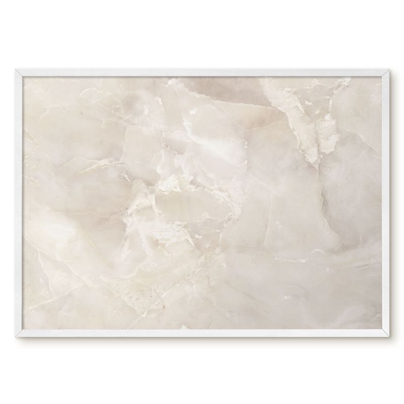 Tablica Magnetyczna Do Sypialni Tulup 70x50 cm Marmur beżowy - Biała rama Do salonu, sypialni 1 szt.