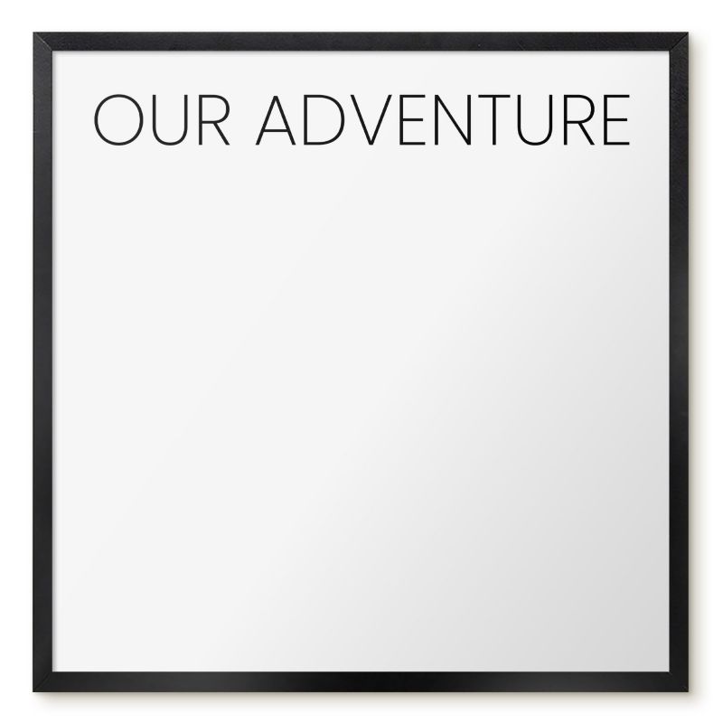 Tablica Magnetyczna Na Magnesy Tulup 50x50 cm Our adventure 3 - Czarna rama Do salonu, sypialni 1 szt.