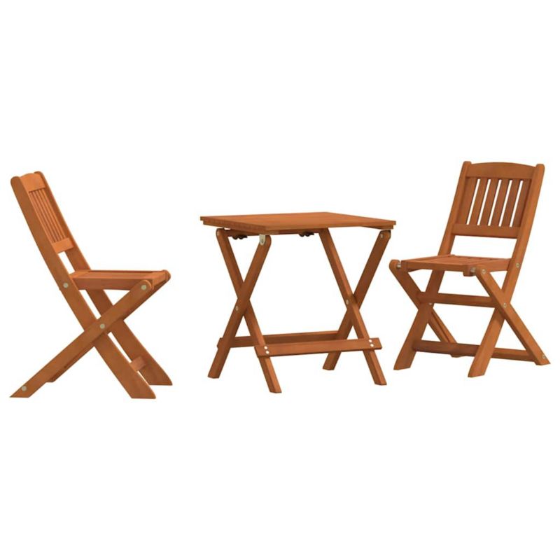 Zestaw mebli ogrodowych bistro WaszeMeble 3-cz. z drewna brązowy WM-45586 1 kpl