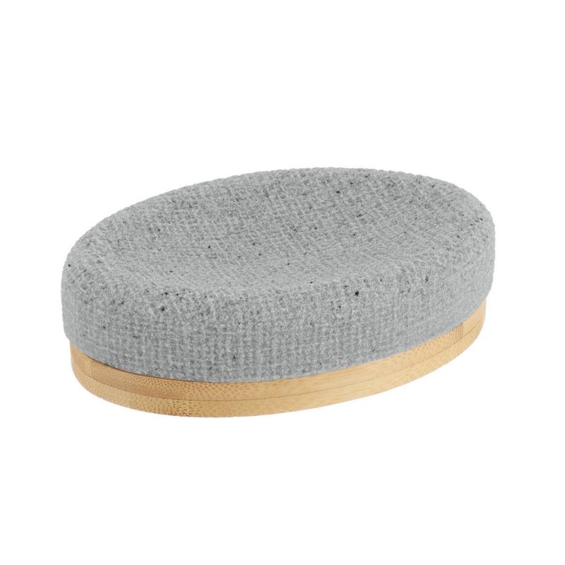 Mydelniczka łazienkowa Solena TENDANCE szara bambusowa 13,6x9 cm 1 szt.