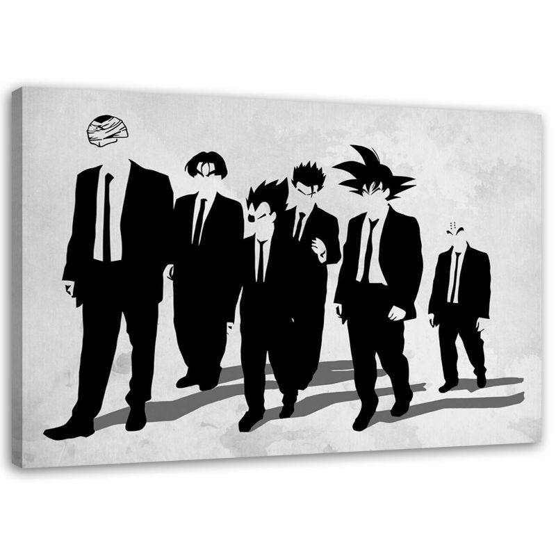 Obraz na płótnie Feeby Eleganckie postacie anime w garniturach 30x20cm 1szt