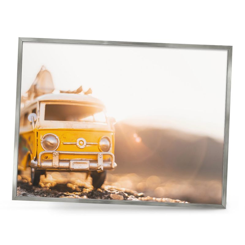 Ozdobna tablica na magnesy ArtPrintCave 80x60 Retro podróże w srebrnej ramie 1szt