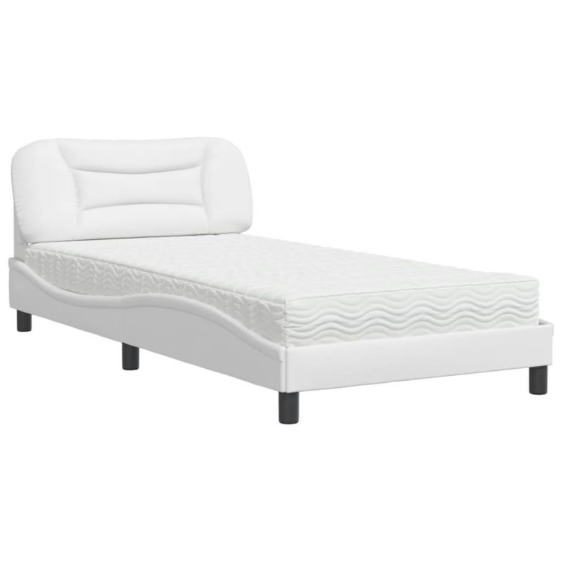 Łóżko tapicerowane WaszeMeble 100x200 cm białe WM-3208704 1 szt.