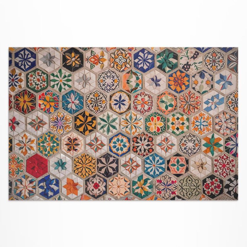 Dywan Winylowy Zewnętrzny Wallfluent 120x180 cm Kolorowa abstrakcyjna mozaika retro 1 szt.