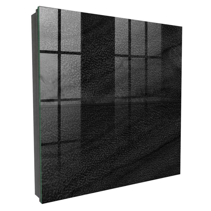 Nowoczesna Skrzynka Na Klucze Tulup 30x30 cm Elegancka czerń - Czarna - Otwierana na lewo 1 szt.