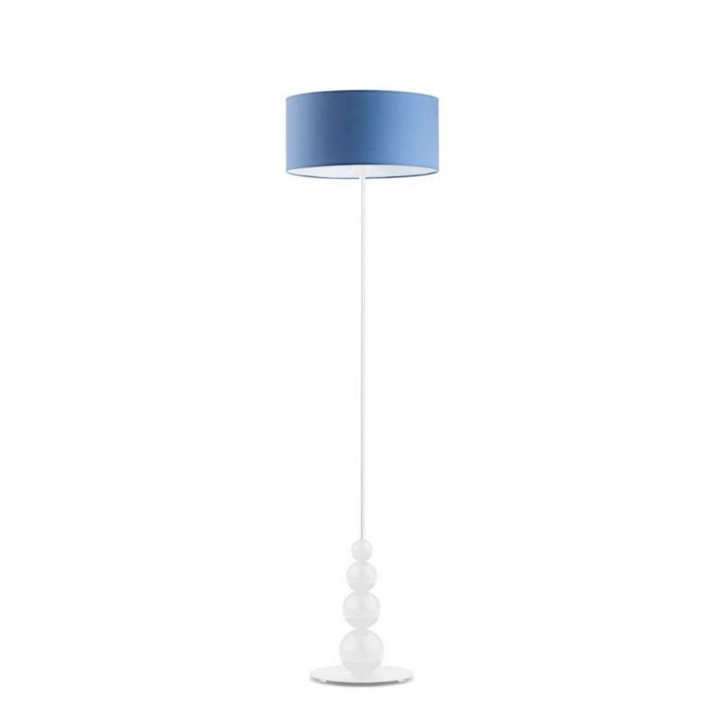 Lampa stojąca Volta Light Factory podłogowa z abażurem niebieski walec TENEZI 1szt.