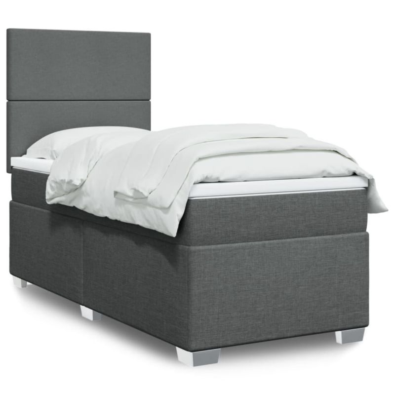Łóżko kontynentalne WaszeMeble 100x200 cm ciemnoszara WM-3290393 1 szt.