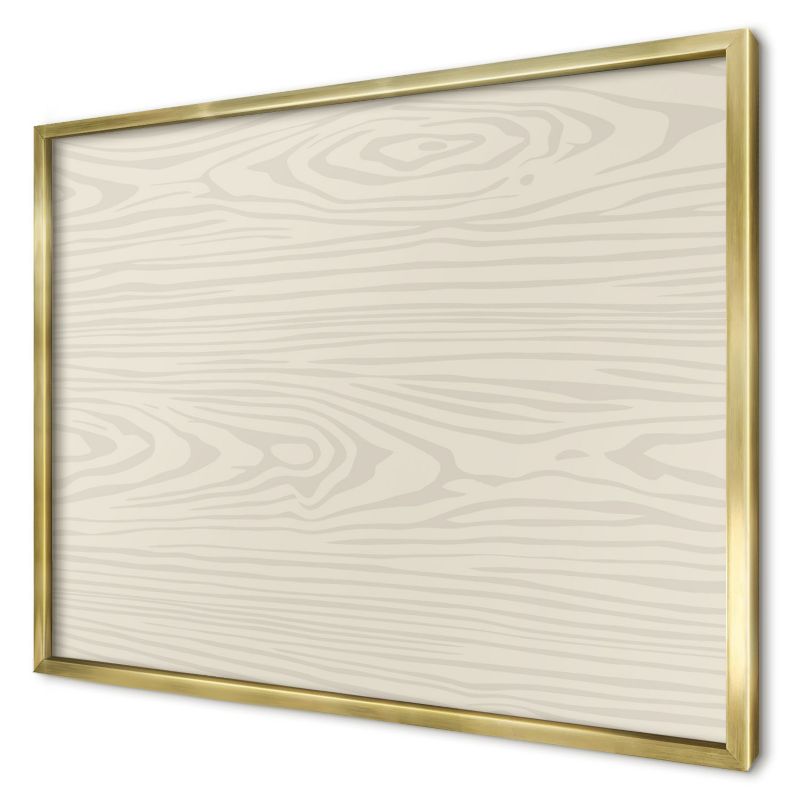 Tablica magnetyczna do salonu Wallfluent 70x50 Drewniane słoje w złotej ramie 1szt