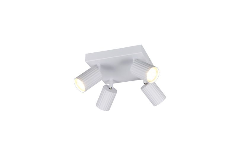 Reflektor spot ryflowane klosze Trio SOKA biały 4xGU10x10W IP20 wym:14,5x20x20cm - 1 szt.