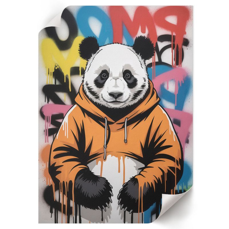 Plakat Ścienny ArtPrintCave 21x29,7 cm Panda graffiti Velini 1 szt.