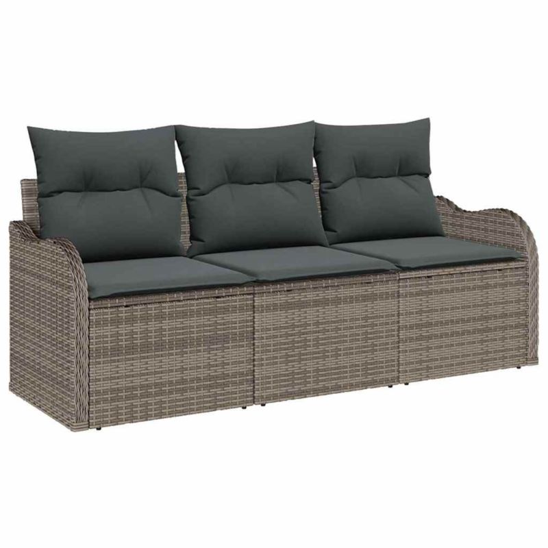 Sofa ogrodowa WaszeMeble z technorattanu szara z poduszkami WM-3354228 1 szt.