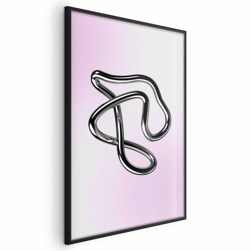 Plakat Artgeist Srebrne Zawiłości 40x60 cm z ramą czarną 1 szt
