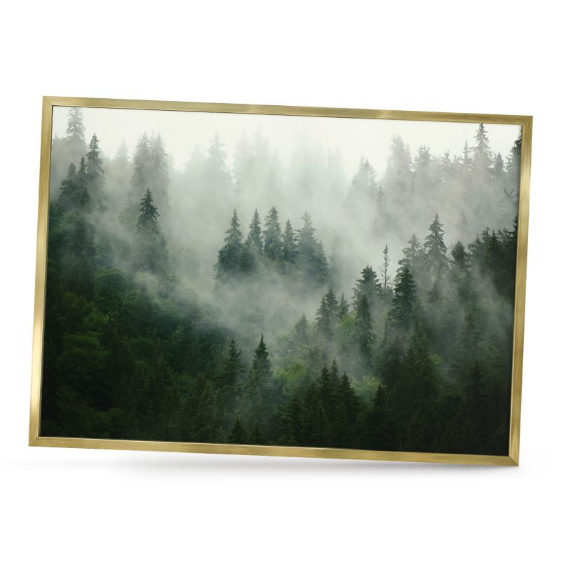 Ozdobna tablica na magnesy ArtPrintCave 70x50 Leśna magia w złotej ramie 1szt