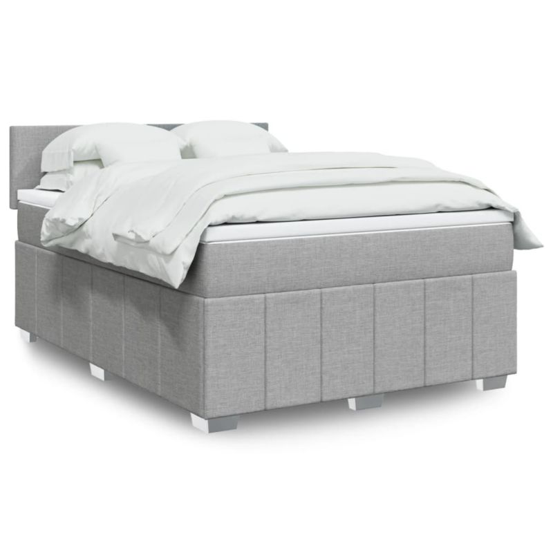 Łóżko kontynentalne WaszeMeble 160x200 cm jasnoszare WM-3289412 1 szt.