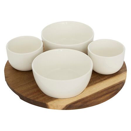 Zestaw do serwowania przekąsek Bone Secret de Gourmet biały 26 cm 1 kpl.