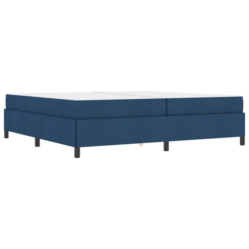 Łóżko z materacem WaszeMeble 200x200 cm Niebieski tkanina WM-3398891 1 szt.