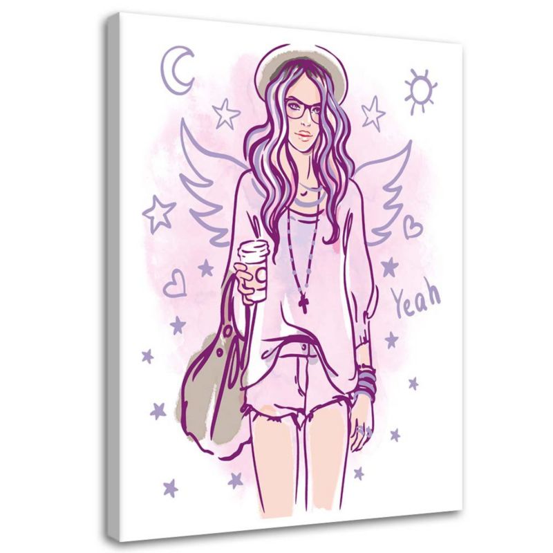 Obraz na płótnie Feeby Hipster Girl pop art 20x30cm 1szt