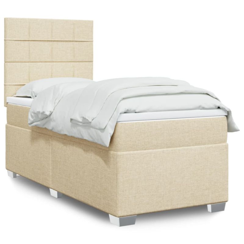 Łóżko z materacem WaszeMeble 80x200 cm kremowy WM-3292620 1 szt.