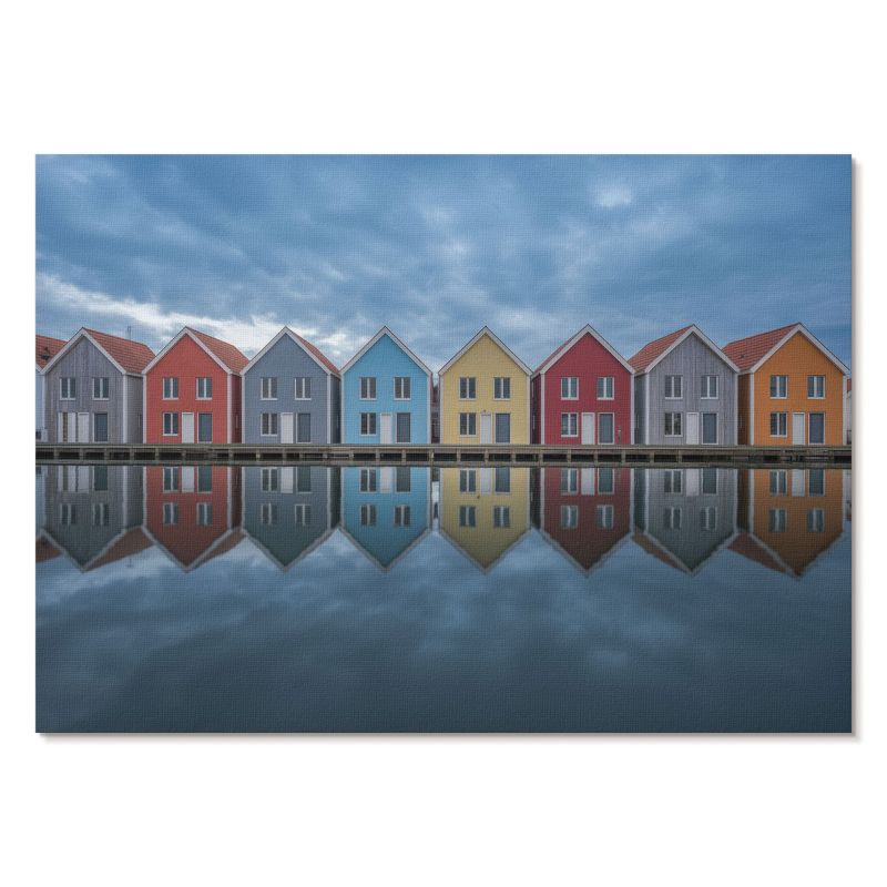 Obraz Plakat Canvas Tulup 59,4x42 cm (A2) Kolorowe domki Do salonu, biura, 1 szt.