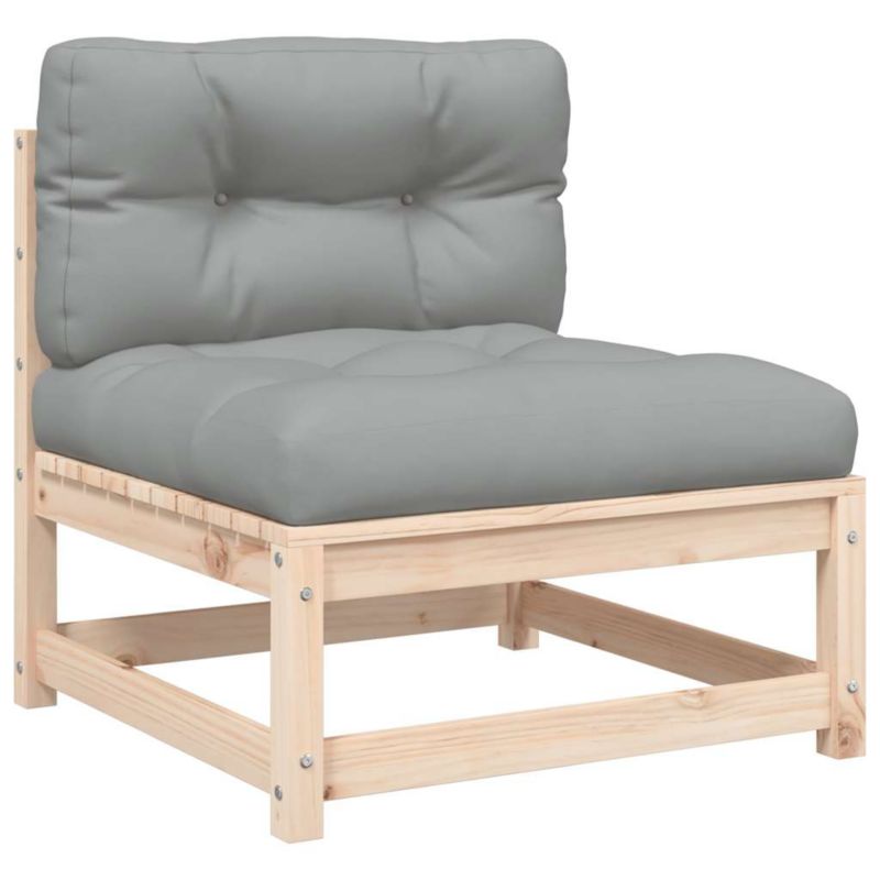 Sofa ogrodowa WaszeMeble z drewna brązowa z poduszkami WM-838078 1 szt.