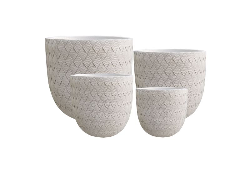 Osłonki fiber clay HEVRA Komplet 44-24 cm Szare 4 szt.