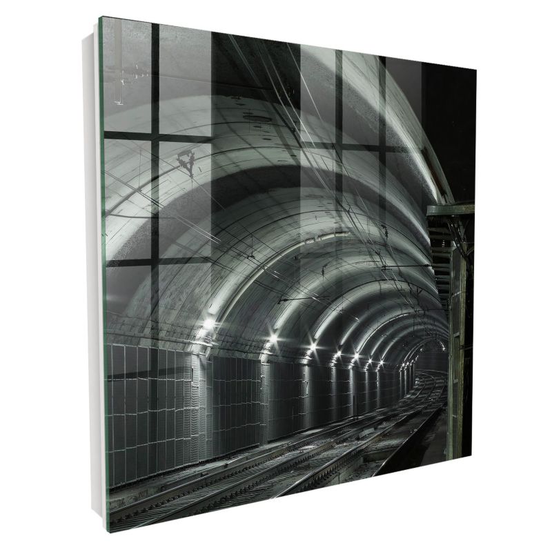 Nowoczesna Skrzynka Na Klucze Tulup 30x30 cm Tunel kolejowy - Biała - Otwierana na prawo 1 szt.